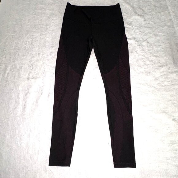 EXCELLENT Lululemon Mapped Out High-Rise Tight 28" Black Marvel Yoga Leggings 12 - Picture 2 of 10